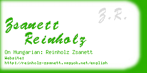 zsanett reinholz business card